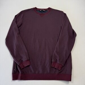 Travis Mathew Men's Long Sleeve Sweatshirt Modal Cotton Polyester Maroon Medium